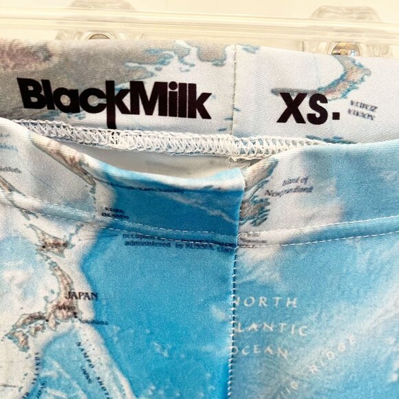Black Milk World Map Geography AOP Print Leggings Blue Tumblr - Size XS - Picture 3 of 8